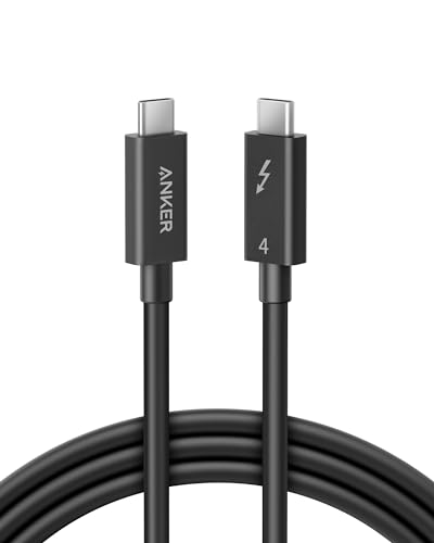 ANKER Thunderbolt 4 Zertifiziertes Kabel USB-C auf USB-C Kabel mit 100W Leistung, Unterstützt 8K Display und 40 Gbit/s Datentransfer, Kompatibel mit iPhone 15, MacBook, iPad, Samsung Galaxy S23