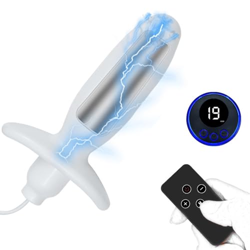 PQKuss Elektro Schock Analplug Elektrostimulation Set Analdilatator Elektrische Schock Analdildo Prostata Massager G-Punkt Stimulator SM Masturbation Sexspielzeug FüR Männer Fraun Paare(A)