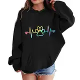 XINYUNZU Blitzangebote des Tages Mädchen Jungen Hoodie Lässige Kapuzenpullover Casual Sweatshirt Kuschelhoodie Langarm Oberteile Mit Taschen Kinder Pullover Top für 1-14 Jahre Alt Schwarz 11 Jahre