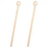 2 Stück Holzschlägel,Xylophon Klangstäbe,Xylophon Schlägel Holz Percussion Sticks,Glockenspielschlägel mit Holzgriff Rhythmus Sticks Trommelstöcke,für Anfänger Erwachsene Glockenspiel Holzblock