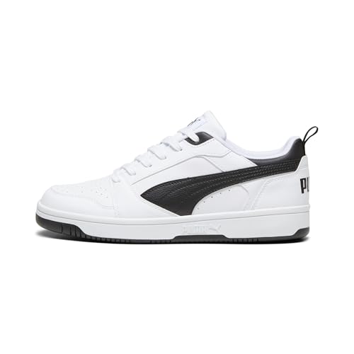 PUMA Rebound V6 Low Unisex Sneaker , Puma White Puma Black Puma Black, 42 EU