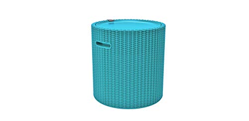 Keter Cool Stool, Sitz- und Couchtisch inklusive Kühlbox, 39 Liter, türkis, wetterfest