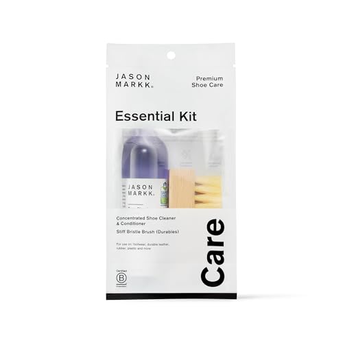 Jason Markk Essential Kit - 4 oz./118ml Premium Schuhreiniger & Standardbürste - Frei von aggressiven Chemikalien - Reinigt und pflegt bis zu 100 Paar Schuhe - Entfernt Schmutz und Flecken