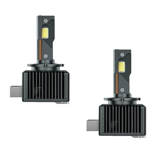 D1s Xenon Brenner,D1s Led,Auto-LED-Scheinwerfer,Xenon-Scheinwerferbirne,Weißes Superhelles Licht,11000LM, 6000K, 120W,CSP4575,Ersatz-Kit(Paar),Geeignet Für Fahrzeuge Mit Glühlampe D1S/R