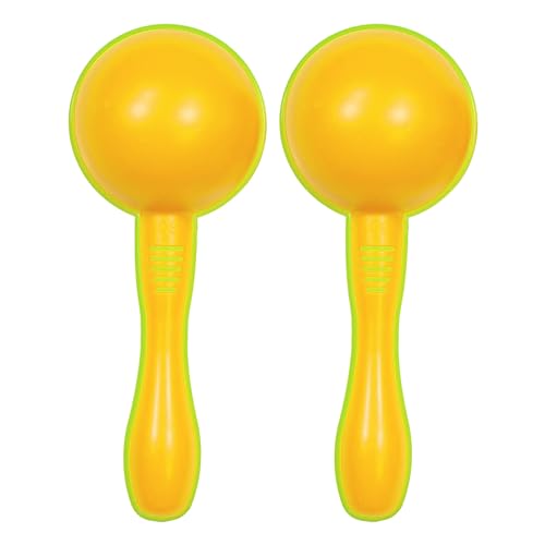 A-Star Plastic Maracas Yellow Pair – 16 cm Shaker-Rassel, Percussion-Rhythmus-Instrument