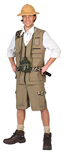 Karneval-Klamotten Safari Kostüm Herren Dschungel-Kostüm Wildhüter Kostüm für Männer