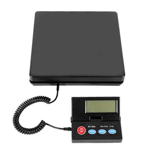 Qussse Elektronische Waage Digitale Paketwaage 50kg Paketpostwaage Hochpräziser Plattformwaage Lagerhauswaage mit Separatem LCD-Display Briefwaage für Pakete Lager Gepäck