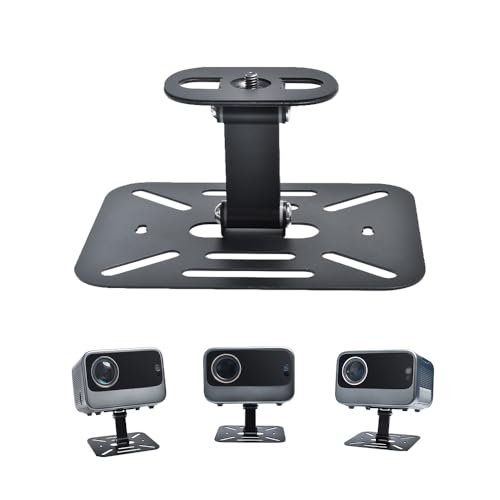 Salange Beamer Ständer,Beamer Halterung,Universal Multi-Winkel mit 1/4 Zoll Schraubschnittstelle Projektor Ständer,Projektor Halterun, Projector Stand,360° Drehbar,Schwarz