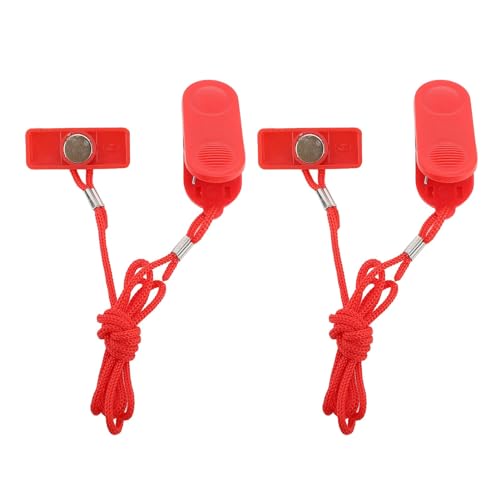 Laufbandsicherheitschlüssel, 2 PCs Universal Magneter Treadmill Schlüsselersatz, Treadclimber Notstoppschalter Clip, Magnet Fitness Laufband Sicherheitsschloss, Laufbandzubehör