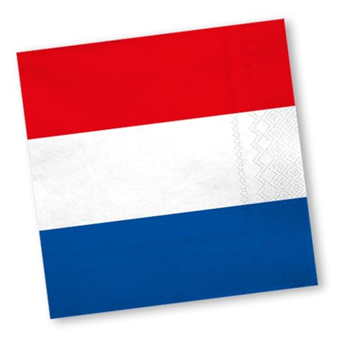 20 Servietten * NIEDERLANDE * für Party und Geburtstag | Holland Party Set Napkins Papierservietten Blau Weiß Rot