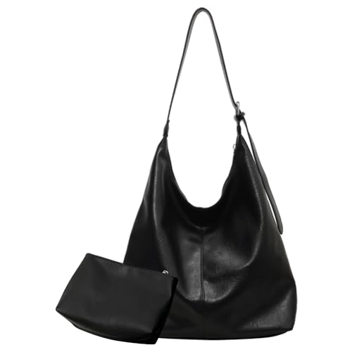 ARVALOLET Elegante Damen Handtasche & Umhängetasche 2er Set, Großes Fassungsvermögen, PU-Material, Verstellbarer Schultergurt, for Büro und Alltag