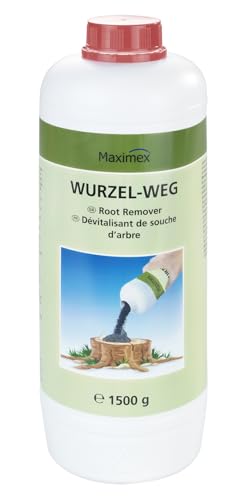 Maximex Wurzel-Weg 1500 g, Beschleunigt den Zersetzungsprozess, Wirksamer Baumstumpf Wurzelentferner, Unschädlich für das Erdreich, Ø 9 x 26 cm
