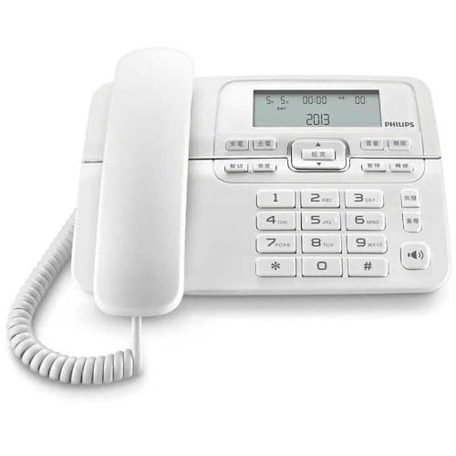 Philips Telefon mit Kabel M/L, Display, 9,6 cm (3,6 Zoll), große Tasten, Weiß