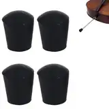 JTKREW 4 Stück Schwarz Rubber TIPP für Cello Endpin Instrument Protector, Cello Anti Rutsch Kappe,Spielzubehör