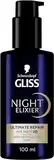 Gliss Night Elixier Ultimate Repair (100 ml), Haarserum regeneriert geschädigtes Haar im Schlaf, Haarpflege hinterlässt weiches & regeneriertes Haar über Nacht