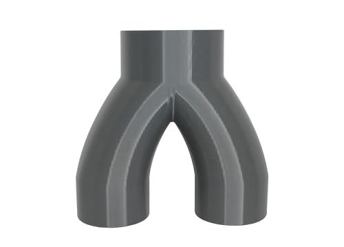 DRUCKKRAFT 2-Wege Abzweig Rohr DN100 - DN75 | Abzweigstück | Y-Verteiler | Absauganlage | Rohrverbinder | Schlauchverbinder | Lüftung | PETG (DN100 auf 2-Fach DN75)