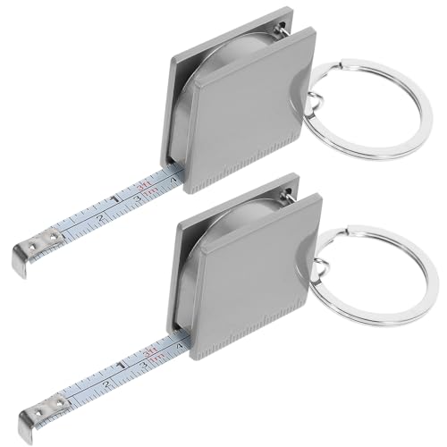 2 Stück 1M Metall Maßband Schlüsselanhänger – Tragbares Maßband Mit Zentimeter- Und Zollskala, Ideal Für Stoffläden Und Alltag