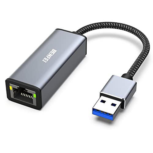 BENFEI USB Ethernet Adapter 1000Mbps, USB auf RJ45 Gigabit Ethernet LAN Netzwerkadapter Kompatibel für MacBook Surface Pro Notebook-PC mit Windows 11/10/8.1/8/7/XP/Vista, Mac OS