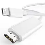 [Apple MFi-Zertifiziert] Lightning auf HDMI-Kabel für iPhone auf TV, 1080P Digitales AV-Adapter Bildschirm Sync Connector Kompatibel für iPhone 14 12 11 XS XR X, für TV Projektor Monitor, 2M