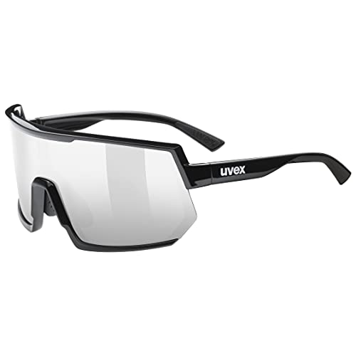 uvex sportstyle 235 - Sportbrille für Damen und Herren - starker Schutz vor Sonnenstrahlung - druckfreier Sitz & perfekter Halt - black/silver - one size