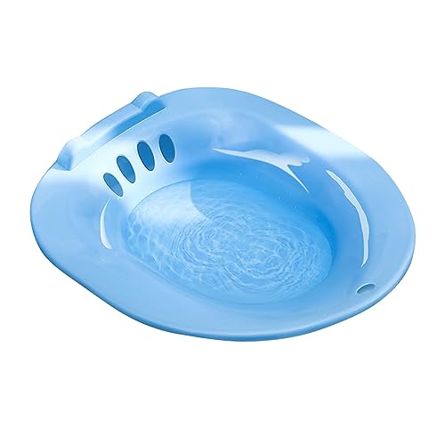 Sitzbad für Toilette, tragbares Sitzbad für Männer Frauen Sitzbad für Hämorrhoiden Pp Material faltbar hängend Sitzbadewanne Großraum, blau