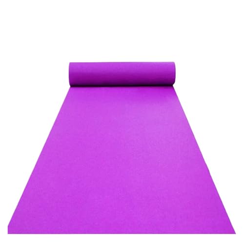 MOHUIED 1M/1,2M/1,5M Hochzeit Vlies Outdoor Korridor Läufer Teppich Dekoration Hochzeit Zeremonie Party Lang Hochzeit Teppich(Purple red,1.2MX2M)