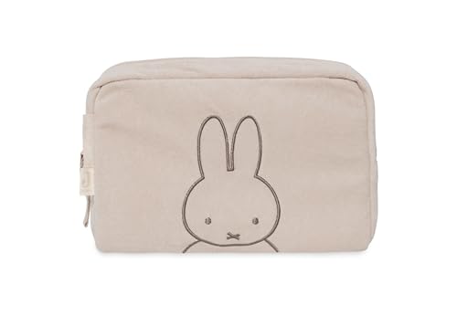 Jollein Frottee Windeltasche - Miffy, Nougat - Windeletui - Kosmetiktasche - Organizer - Beige