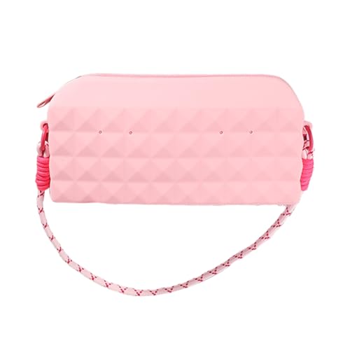 Silikonhandtasche, Silikon Make -up -Beutel, Reißverschlussschlüsselmelder -Organizer, wasserdichte Toilitätser Sich