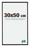 Your Decoration - Bilderrahmen 30x50 cm - Schwarz Matt - Bilderrahmen aus Kunststoff mit Acrylglas - Antireflex - 30x50 Rahmen - Evry