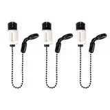 Hirisi Tackle Karpfenangeln Bobbins Swinger Drop Off Indikator Messingkette für Angelalarme Bissanzeiger Schwarze Kette Verstellbarer Schnurclip (FBA-B2029-3)