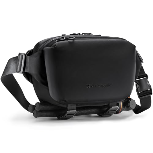 K&F Concept Kameratasche Klein, Camera Bag, Fototasche Klein für DSLR/SLR/Zubehör, Einfache Mode Umhängetasche, Schwarz (Gr. S)