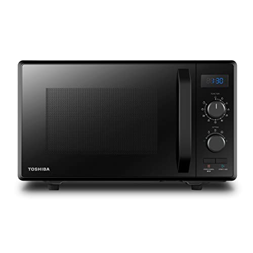 Toshiba MW2-AG23PF(BK) Mikrowelle / 3-in-1 Mikrowelle mit Grill & Kombi-Funktion /Freistehend / 23L / 900W / 1000W Grill/energiesparender ECO-Funktion/Drehteller mit Positionsspeicher/Schwarz