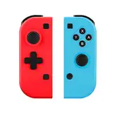 Yeerain Wireless Controller für Switch/Switch OLED, Switch Pro Controller 2er-Set Joystick Kabelloser Bluetooth Gamepad mit Double Shock, Wake Funktion und Share Taste Funktion (Rot & Blau)