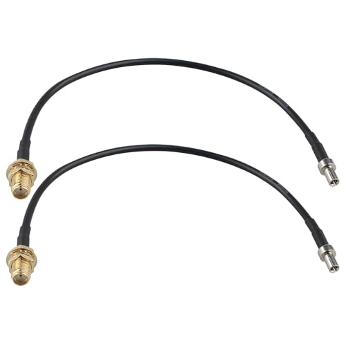 Futheda Adapterkabel TS9-Stecker auf SMA-Buchse 20 cm Koaxialkabel RG174 Antennenverlängerungskabel für externe Antenne, 4G, LTE, WLAN-Router, Huawei 5G, CPE Pro, Netgear Modem Hotspot, 2 Stück