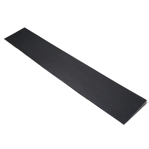 uyoyous Gummi Schwellenrampe 2.5 cm, Auffahrt Bordstein Türschwellenrampe, Non-Slip Auffahrrampe, Rollstuhl-Rampe, Zuschneidbar Rampen für Garage, Türen, Einfahrten, Bäder 1500 LBS Kapazität