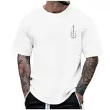 Oversized Tshirt Herren Kurzarm Rundhals Lose Sommer Oberteile Männer Mode T-Shirt mit Mit Druck T Shirts Vintage Drucken Streetwear Beiläufig Tee Shirt Lang Tops Sportshirts