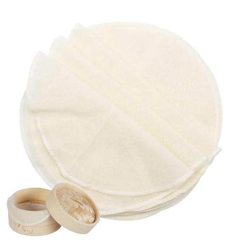 Weyying 20 Stück Runde Dämpfer Matte, Baumwolle Dampfer Tuch, Dim Sum Dampfer Matte, Wiederverwendbare Antihaft-Dampfmatte, für Dampfgarer,Dampfkörbchen,Dim Sum,Dampfbrötchen,Dampfknödel (30CM)