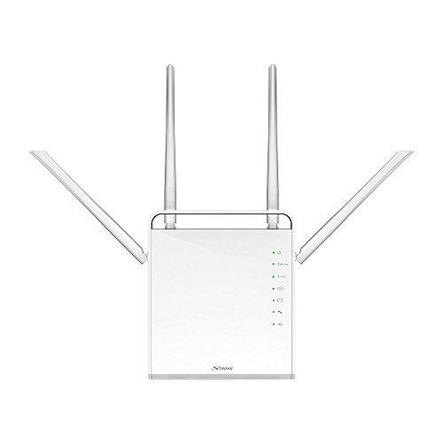 STRONG Dual Band Gigabit WLAN Router 1200, Bis 1200 Mbit/s für 5GHz WiFi, LAN, WAN, WLAN Verstärker, Anschluss an Kabel-/DSL-/Glasfaser-Modem, Gast-Netzwerk, Weiß