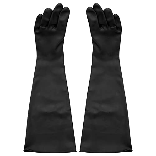 Tagtight Handschuhe für Sandstrahl-Reinigung, aus Gummi, Arbeitshandschuhe für Sandstrahl Kabine, Schutzhandschuhe Chemikalien, Wasserdicht Bauhandschuhe Arbeitshandschuhe, 60X 20cm