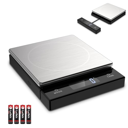 【Neue Version】Brifit Digitale Küchenwaage, 10KG /1G Waage Küchenwaage mit Ausziehbarer LCD-Anzeige, Lebensmittelechter Edelstahl-Platte, 6 Maßeinheiten, Tara-Funktion