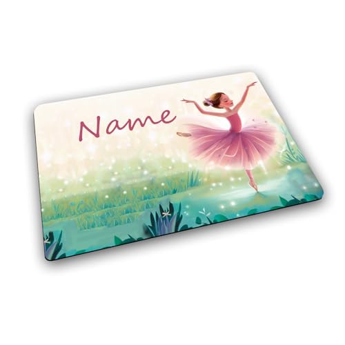 Ballerina Textil Tischset mit Name/Gummirückseite/Platzdeckchen Platzset/personalisiert