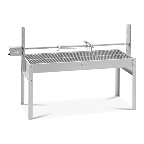 Royal Catering RCSG-70P Spanferkelgrill mit Motor 40 kg Länge Grillspieß: 127 cm Spießgrill Lammgrill Spanferkelgrill Edelstahl