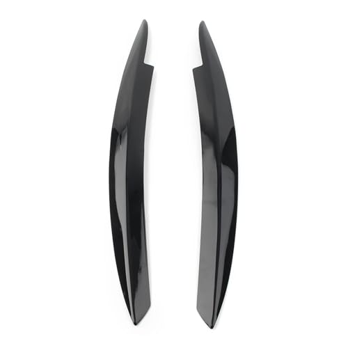 Rynplex 2 Stück glänzend Schwarze Auto-Scheinwerferabdeckung, Augenlid, Augenbraue, Augendeckel, Stirn, ABS, for VW, for Golf, for MK6 2008 2009 2010 2011 2012 2013 Scheinwerfer-Augenlid-Augenbraue