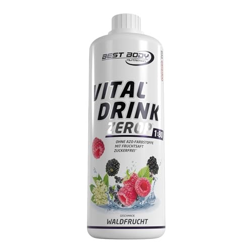 Best Body Nutrition Vital Drink ZEROP® - Waldfrucht, Original Getränkekonzentrat - Sirup - zuckerfrei, 1:80 ergibt 80 Liter Fertiggetränk, 1000 ml