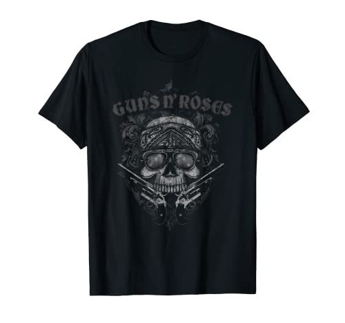 Guns N' Roses T-Shirt mit Totenkopf und Blumenmuster T-Shirt