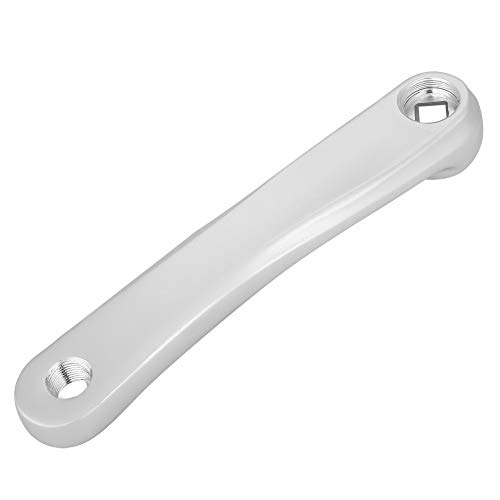 Alomejor Fahrrad Kurbelarm 170mm Aluminiumlegierung Fahrrad Linke Hand Kurbelarm Kettensatz für Rennrad Mountainbike(Silber-Rhombisches Loch)