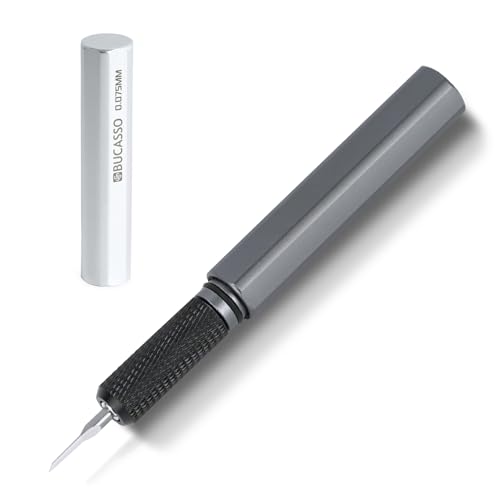 Bucasso Modell Scriber, Line Scriber mit Wolframstahlklingen, Modell Scribing Tool für den Modellbau-Hobby, RG Scale Model, Gundam Model Kit, Kunststoff-Modelle, Harz GK geschnitzt (0,075MM)