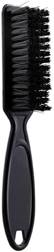 PULABO Friseur-Reinigungsbürste, Haarschneidebürste, Nagelbürste, Werkzeug zum Reinigen der Haarschneidemaschine, Staubentfernung, Friseur-Neck Duster (Schwarz) tragbar