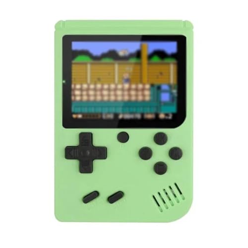 Tragbare Mini-Videospielkonsole mit 500 Spielen mit 8 Bit, 7,6 cm (3,0 Zoll) LCD-Farbdisplay (Grün-500)