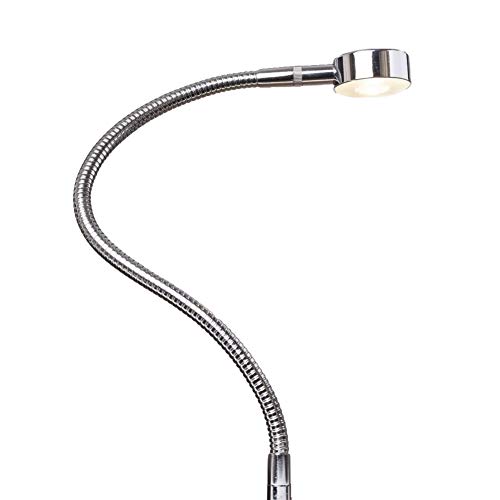 LED Bettleuchte Leseleuchte Bettlampe Flexleuchte chrom silbergrau Touch Schalt, Farbe:verchromt, Größe:1er Set